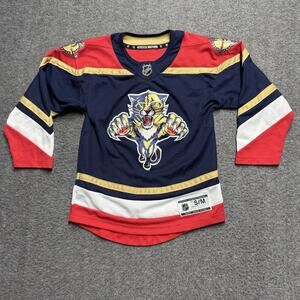 Florida Panthers NHL Jersey Youth S/M Reversed Retro Embroidered Long Sleeve